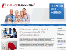 Tablet Screenshot of chance-buergerservice-mannheim.de
